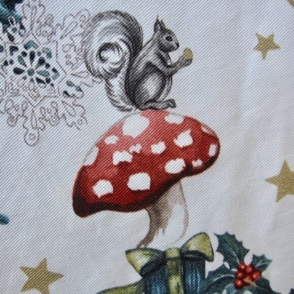 Williams Sonoma Twas the Night Before Christmas Tree Skirt Reindeer Mushroom 70" - Picture 4 of 6